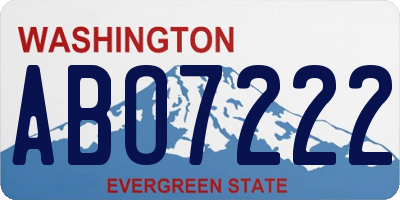 WA license plate ABO7222