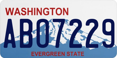 WA license plate ABO7229