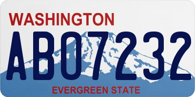 WA license plate ABO7232