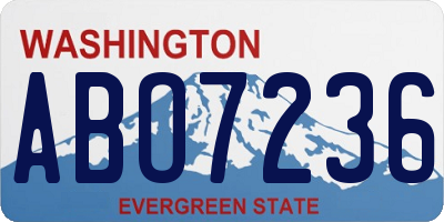 WA license plate ABO7236