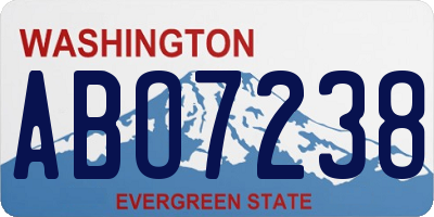 WA license plate ABO7238