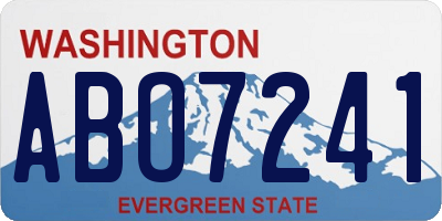 WA license plate ABO7241
