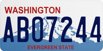 WA license plate ABO7244