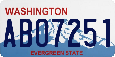 WA license plate ABO7251