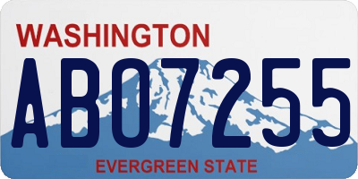 WA license plate ABO7255