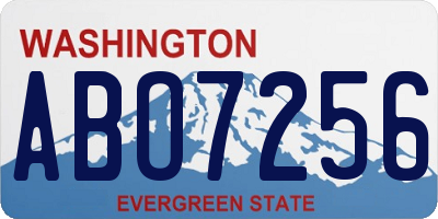 WA license plate ABO7256