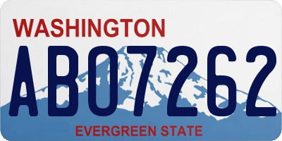 WA license plate ABO7262
