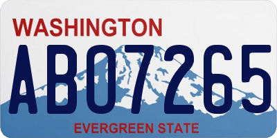 WA license plate ABO7265