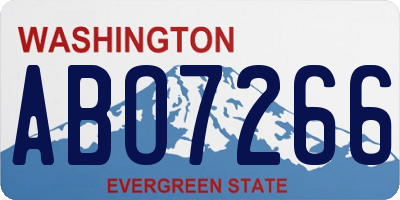 WA license plate ABO7266