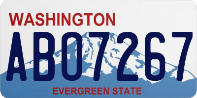 WA license plate ABO7267