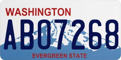 WA license plate ABO7268