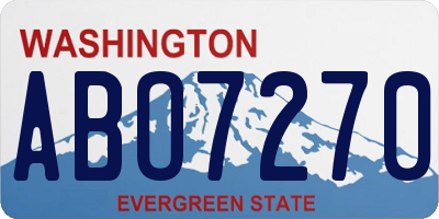 WA license plate ABO7270