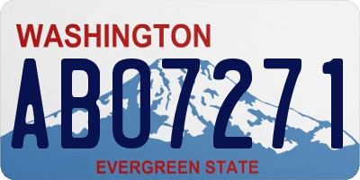 WA license plate ABO7271