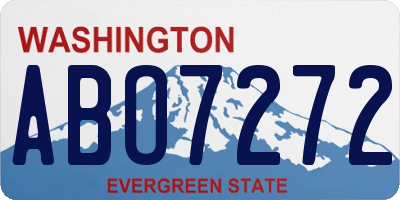 WA license plate ABO7272