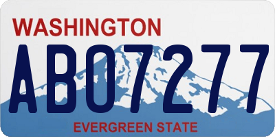 WA license plate ABO7277