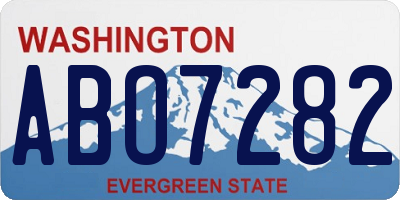 WA license plate ABO7282