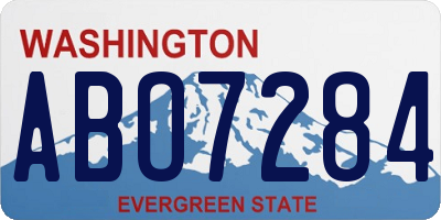 WA license plate ABO7284
