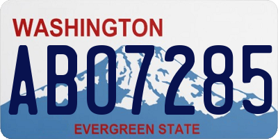 WA license plate ABO7285