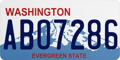 WA license plate ABO7286