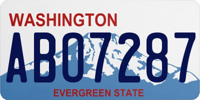 WA license plate ABO7287