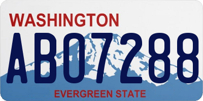 WA license plate ABO7288