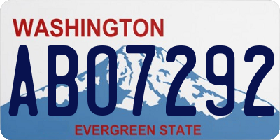 WA license plate ABO7292