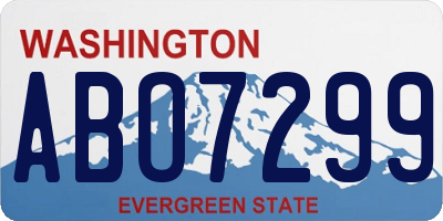 WA license plate ABO7299