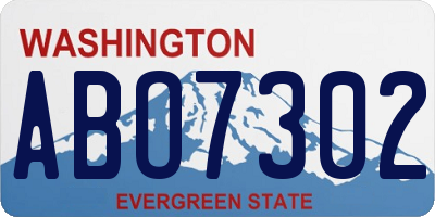 WA license plate ABO7302