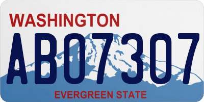 WA license plate ABO7307