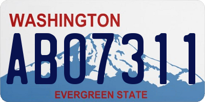 WA license plate ABO7311