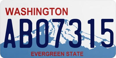 WA license plate ABO7315