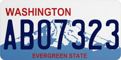 WA license plate ABO7323