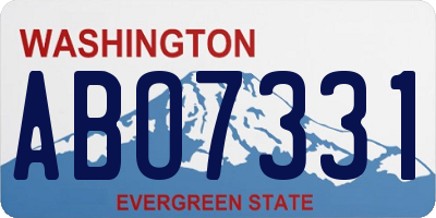 WA license plate ABO7331