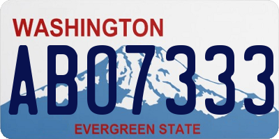 WA license plate ABO7333