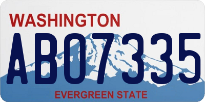 WA license plate ABO7335