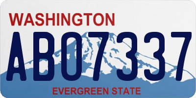 WA license plate ABO7337