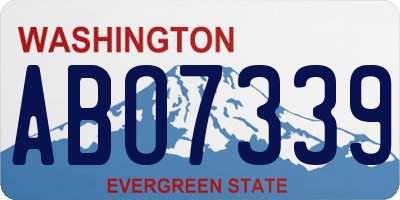 WA license plate ABO7339