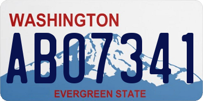 WA license plate ABO7341