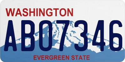 WA license plate ABO7346