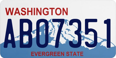 WA license plate ABO7351