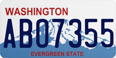 WA license plate ABO7355