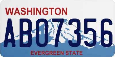 WA license plate ABO7356