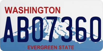 WA license plate ABO7360
