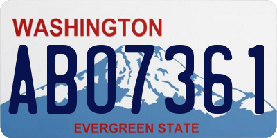 WA license plate ABO7361