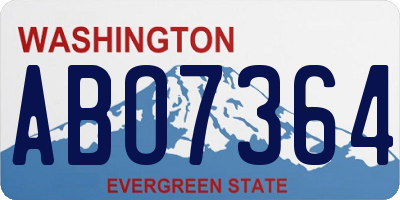 WA license plate ABO7364