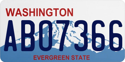 WA license plate ABO7366