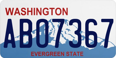 WA license plate ABO7367