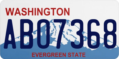 WA license plate ABO7368