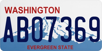 WA license plate ABO7369