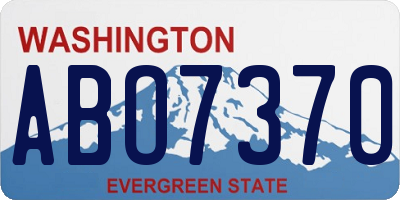 WA license plate ABO7370